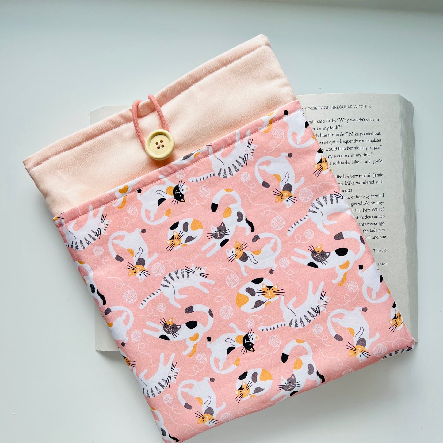 Cat book sleeve, kindle sleeve, iPad sleeve